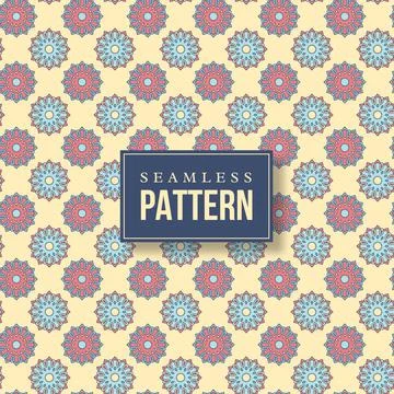 Seamless hand drawn mandala pattern. Stockillustratie