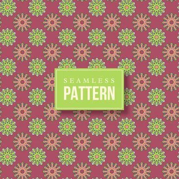 Seamless hand drawn mandala pattern. Stock Illustration