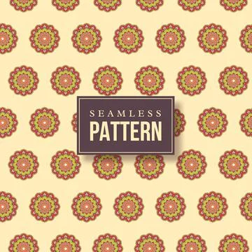 Seamless hand drawn mandala pattern. Stockillustratie