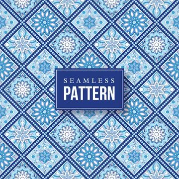 Seamless hand drawn mandala pattern. Stockillustratie