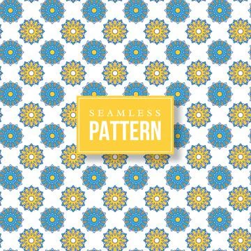 Seamless hand drawn mandala pattern. Stock Illustration