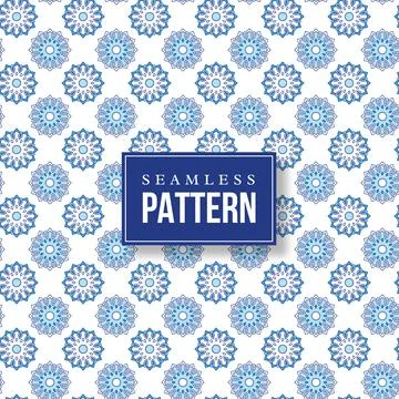 Seamless hand drawn mandala pattern. 스톡 일러스트