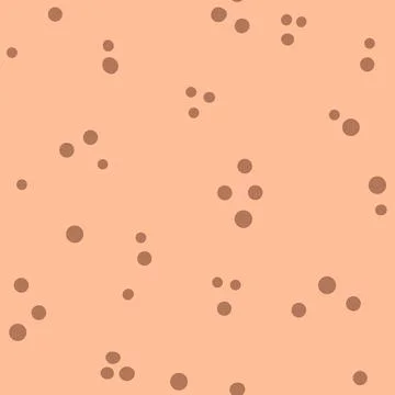 Seamless hand drawn pattern on peach fuzz isolated background pastel neutral Illustrazione stock