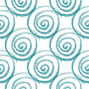 Seamless hand drawn pattern with spirals. Illustrazione stock