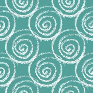 Seamless hand drawn pattern with spirals. Stock Illustration