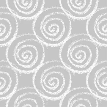 Seamless hand drawn pattern with spirals. Stock Illustration