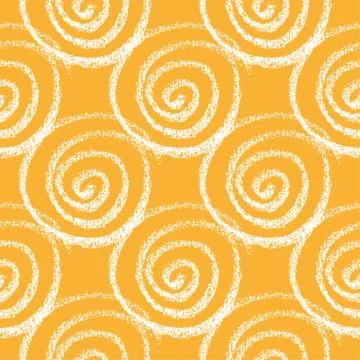 Seamless hand drawn pattern with spirals. Stock Illustration