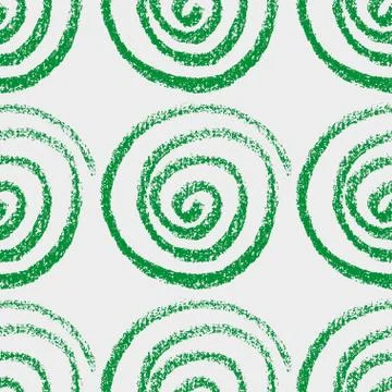Seamless hand drawn pattern with spirals. Stock Illustration