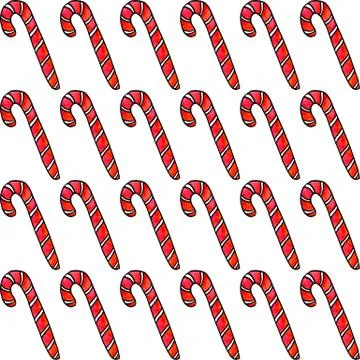 Seamless hand drawn pattern with watercolor candy cane, sweets, lollipop. New 스톡 일러스트