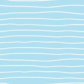 Seamless hand drawn pattern with white waves Stock Illustration