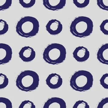 Seamless hand drawn polka dot pattern. Stock Illustration