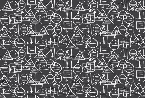 Seamless Hand drawn scheme Illustrazione stock