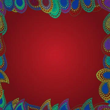 Seamless. Hand drawn vector border frame doodles. Vector illustration. Illustrazione stock