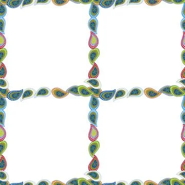 Seamless. Hand drawn vector border frame doodles. Vector illustration. Stockillustratie