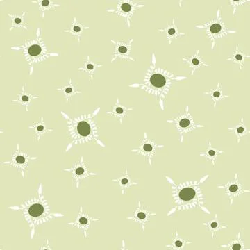Seamless hand-drawn wavy patterns on a light green background Stock Illustration