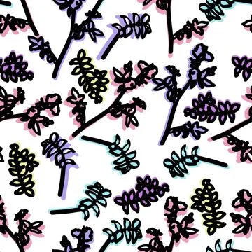 Seamless hand drawn wildflowers pattern background for fashion fabric Stock Illustration
