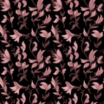 Seamless handdrawn floral surface pattern イラスト素材