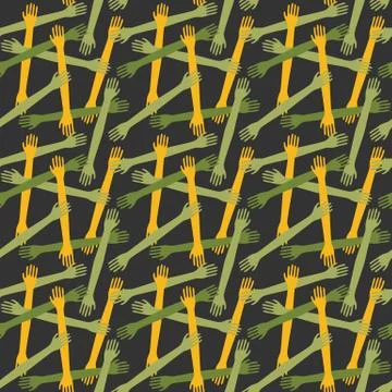 Seamless Hands Pattern Stock Illustration