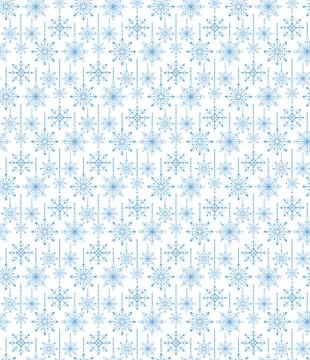 Seamless Hanging Winter Snow Flakes Background Stock Illustration