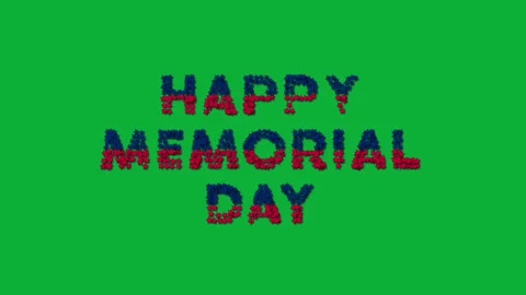 Seamless Happy Memorial Day Loop Animation HD Video stock 274334769