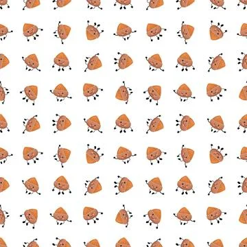 Seamless hazelnut on a light background. Vector illustration of Nuts characte Stockillustratie