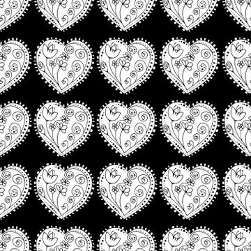 Seamless heart background Stock Illustration