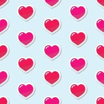 Seamless Heart love background, pattern Stock Illustration