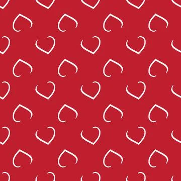 Seamless heart pattern and background vector illustration Stock Illustration
