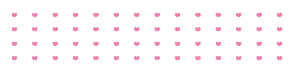 Seamless heart pattern with a cute pink texture. Love themed background for Stock Illustration