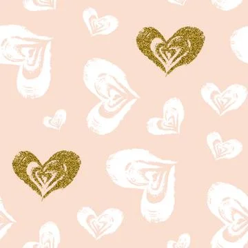 Seamless heart pattern. Stock Illustration