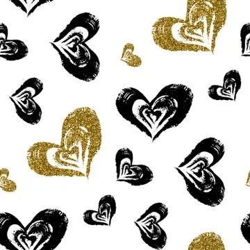 Seamless heart pattern. Illustrazione stock