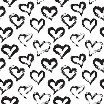 Seamless heart pattern Stock Illustration