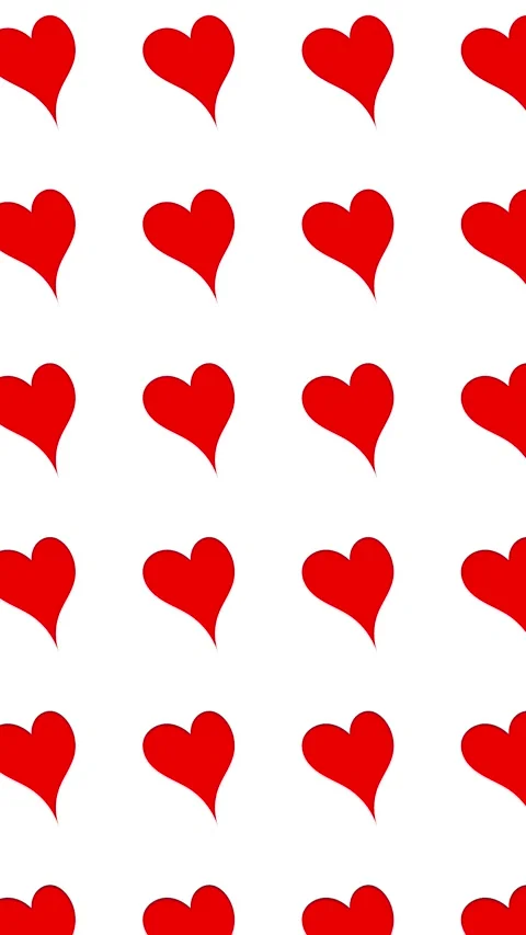 Seamless Heart Pattern Love Valentine Background Romantic Red Shape Design .. Stock Footage 332543276