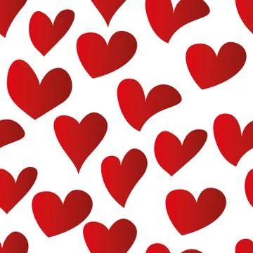 Seamless Heart Pattern red Illustrazione stock