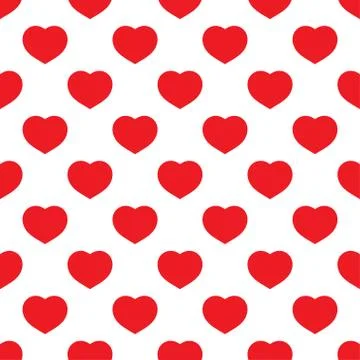 Seamless heart red Stock Illustration