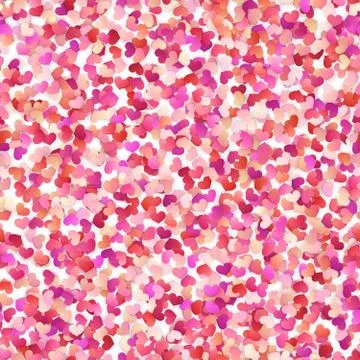 Seamless hearts confetti pattern. Just drop to swatches and enjoy EPS 10 스톡 일러스트