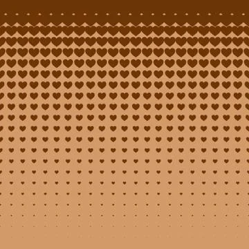 Seamless hearts pattern brown background Stock-Illustration