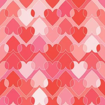 Seamless heart's pattern Stock Illustration