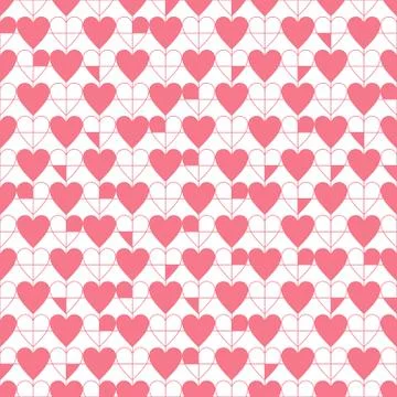 Seamless heart's pattern Stock Illustration