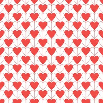 Seamless heart's pattern Stock Illustration