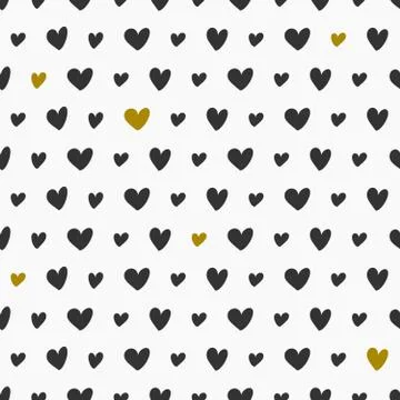Seamless Hearts Pattern Stock Illustration