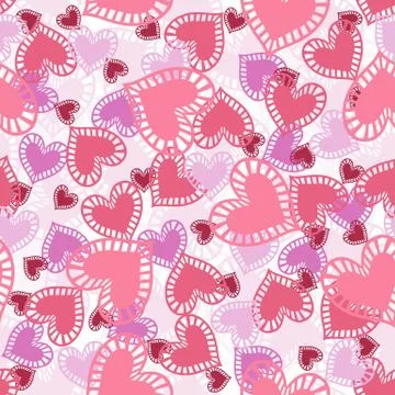Seamless hearts pattern Stock Illustration