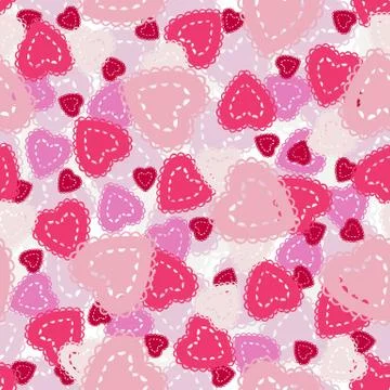 Seamless hearts pattern Stock Illustration