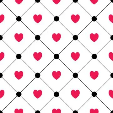 Seamless hearts pattern Stock Illustration