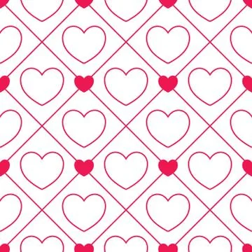 Seamless hearts pattern Stock Illustration