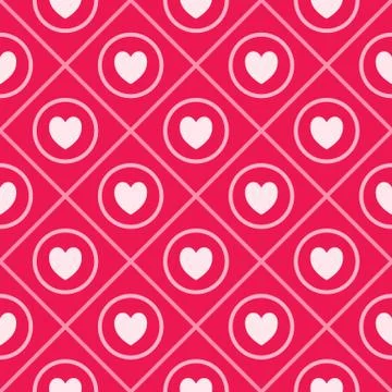 Seamless hearts pattern Stock Illustration
