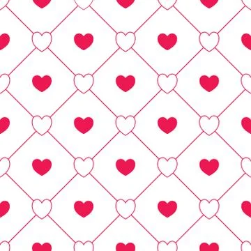 Seamless hearts pattern Stock Illustration