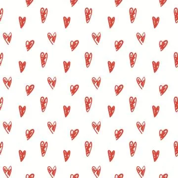 Seamless hearts pattern Stock Illustration