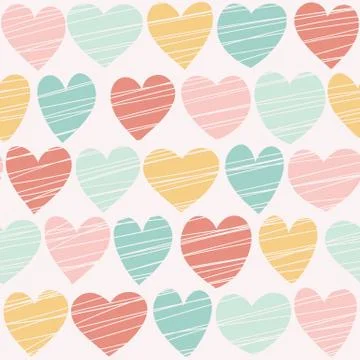 Seamless hearts pattern Stock Illustration