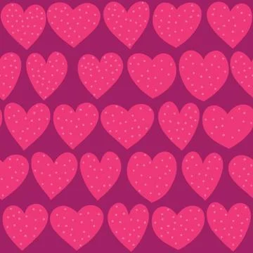 Seamless hearts pattern Stock Illustration